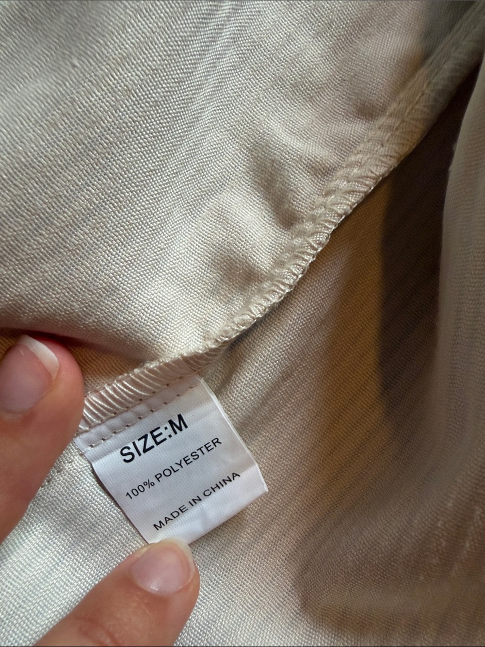 Women’s Cream Corduroy Button-Up Shirt - Casual Long Sleeve - Picture 3 of 4